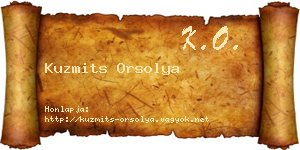 Kuzmits Orsolya névjegykártya